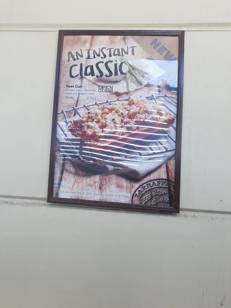 Menu, Zarraffa's Coffee Upper Coomera