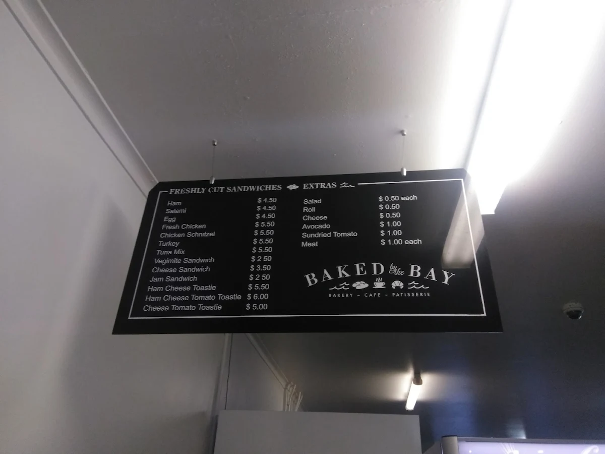 Menu, Baked By The Bay