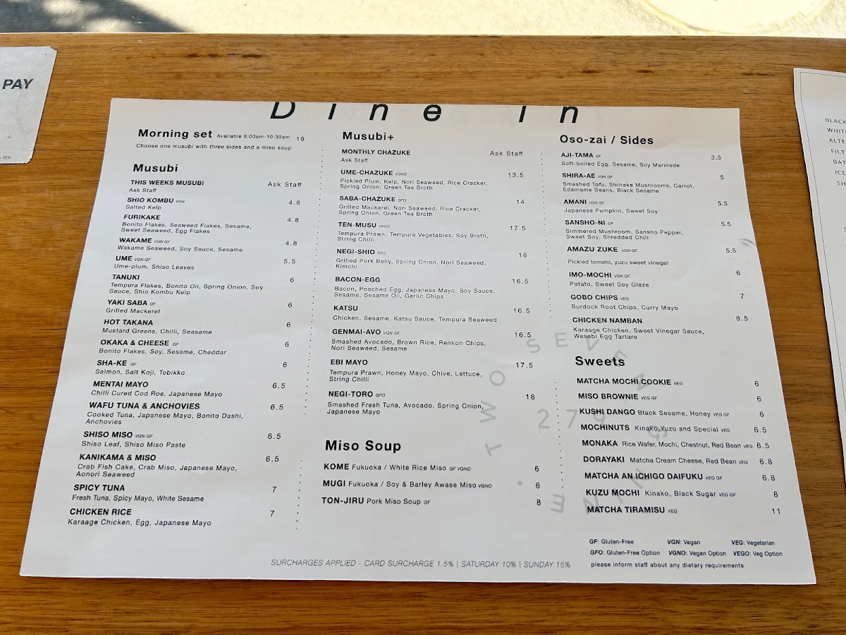 Menu, Market Lane Coffee - Victoria St, Queen Victoria Market