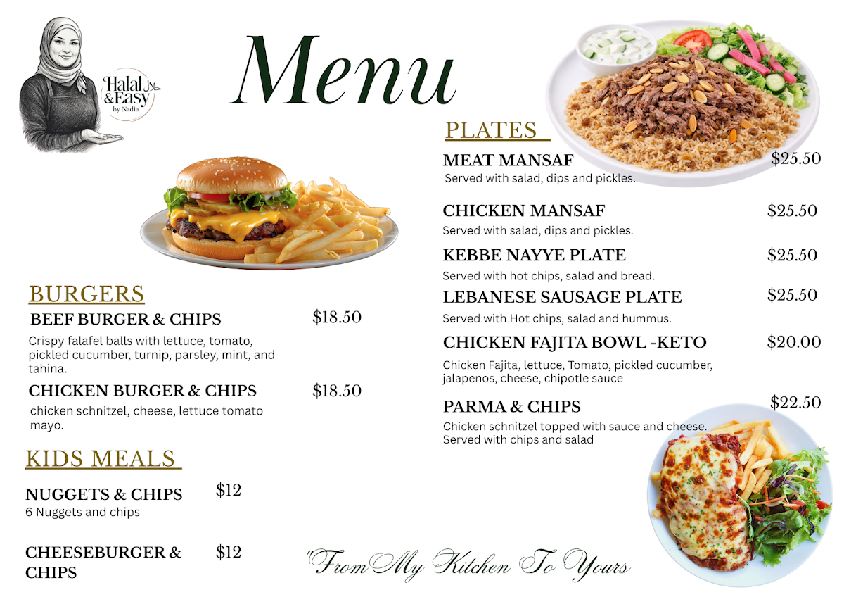 Menu, Halal n Easy