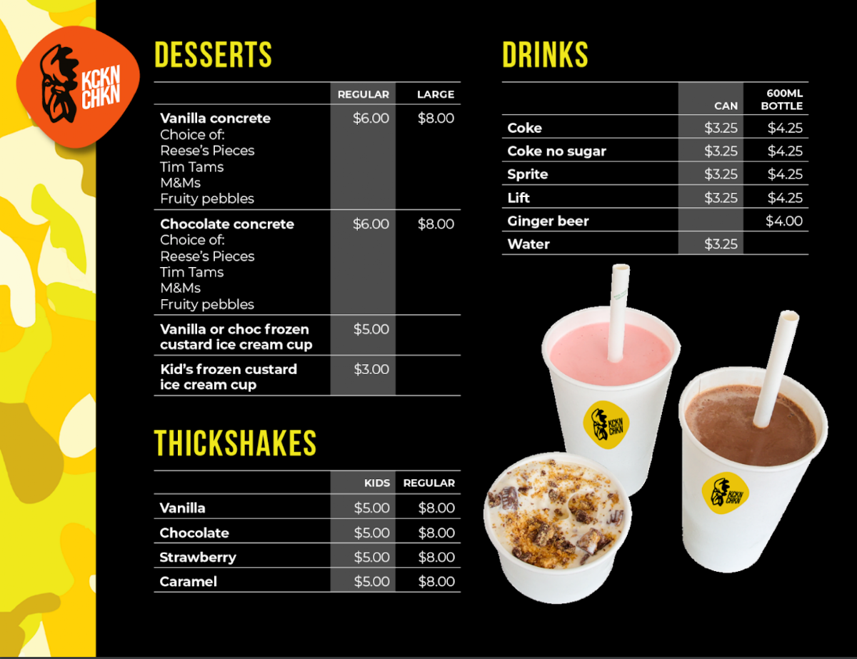 Menu, Kckn Chkn