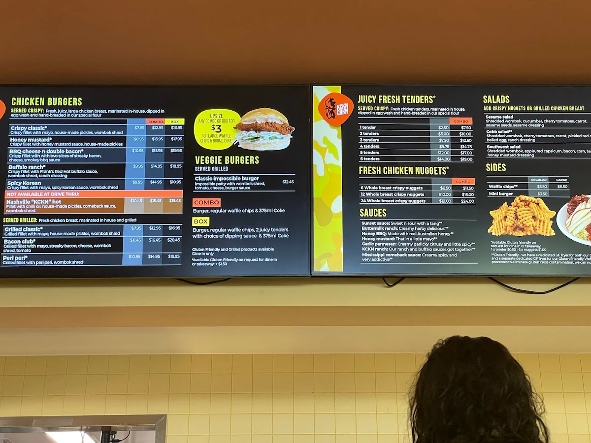 Menu, Kckn Chkn