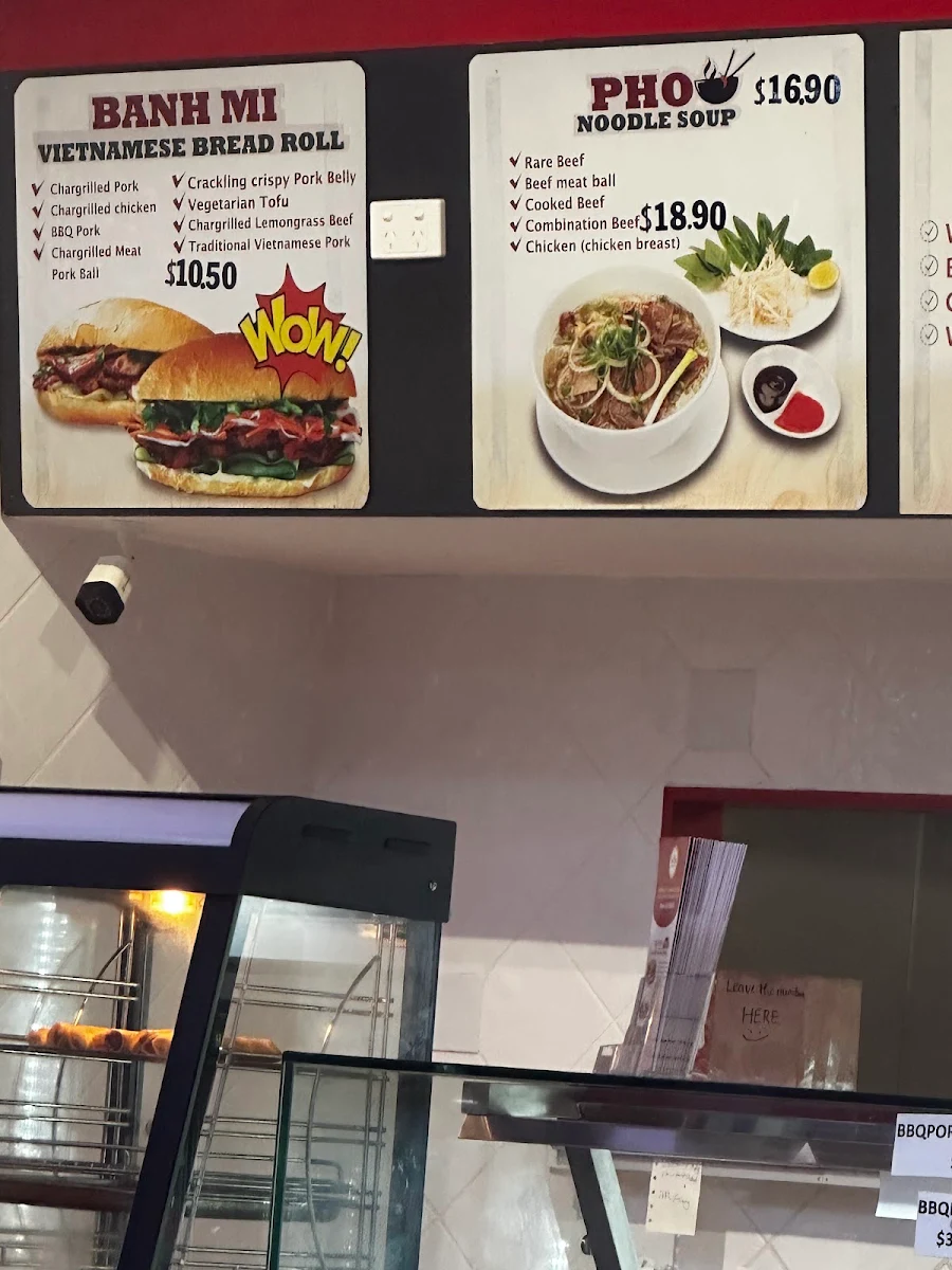 Menu, Wow Banh Mi Stafford