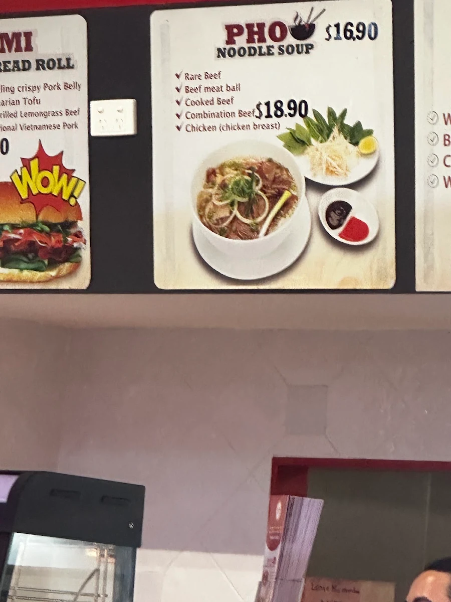 Menu, Wow Banh Mi Stafford