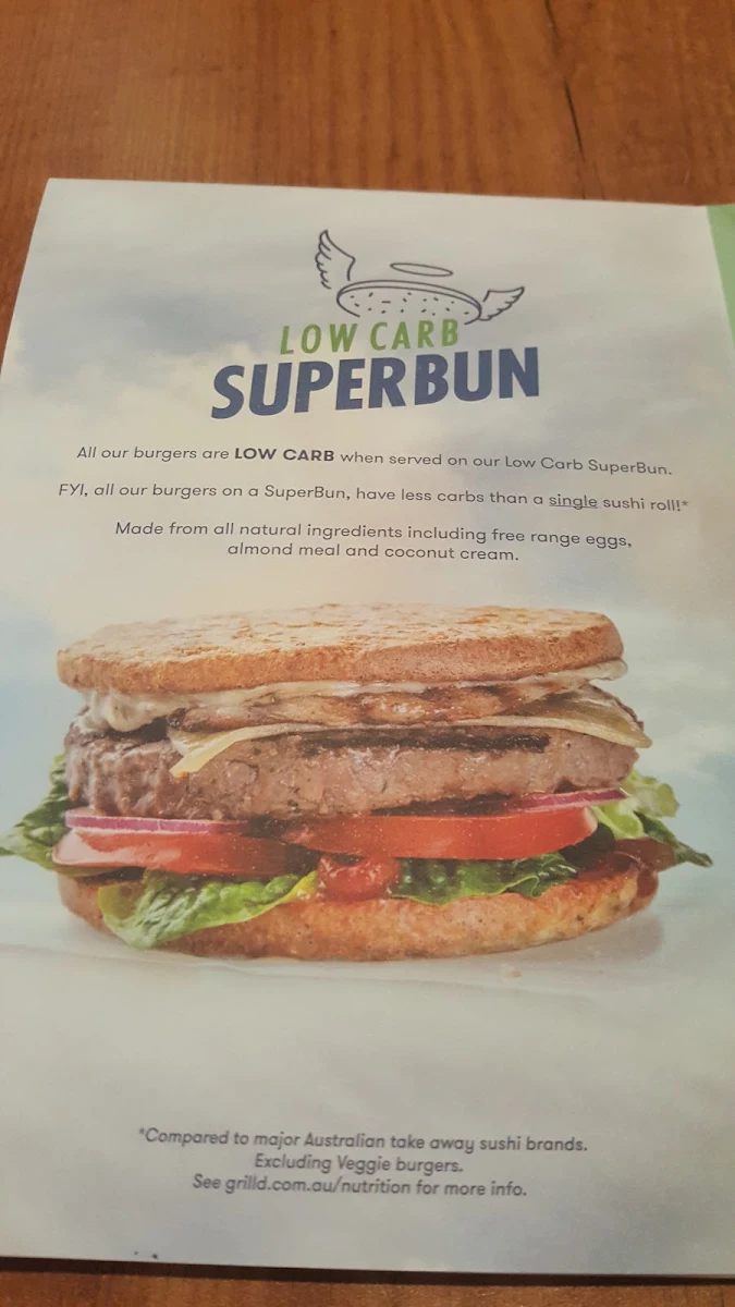 Menu, Grill'd Burgers - Knox