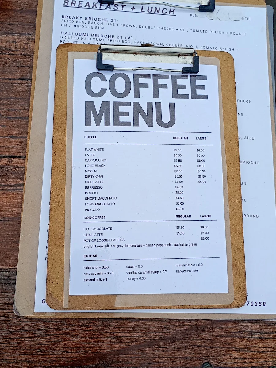 Menu, Granite