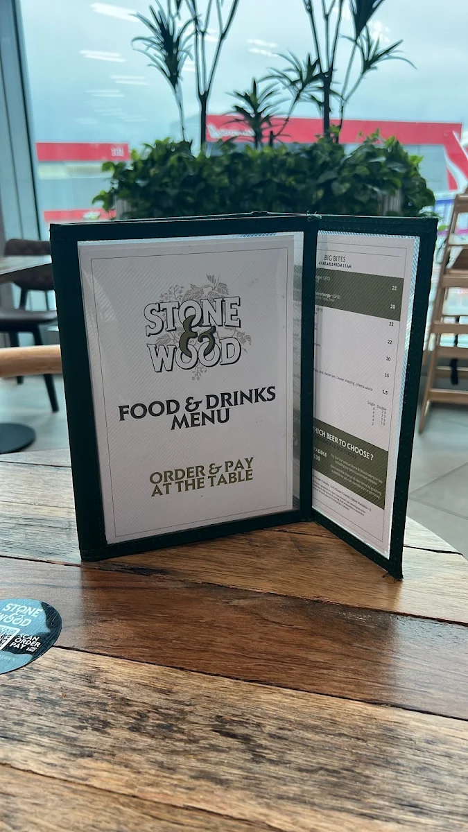 Menu, Stone & Wood