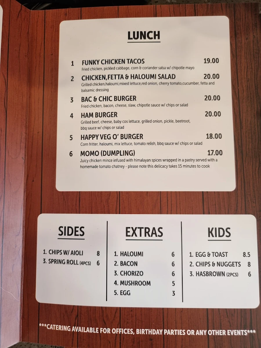 Menu, Latte Station