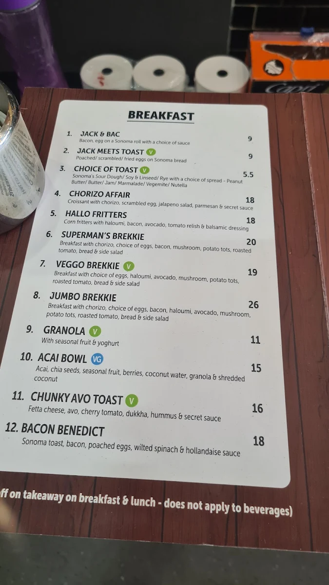 Menu, Latte Station