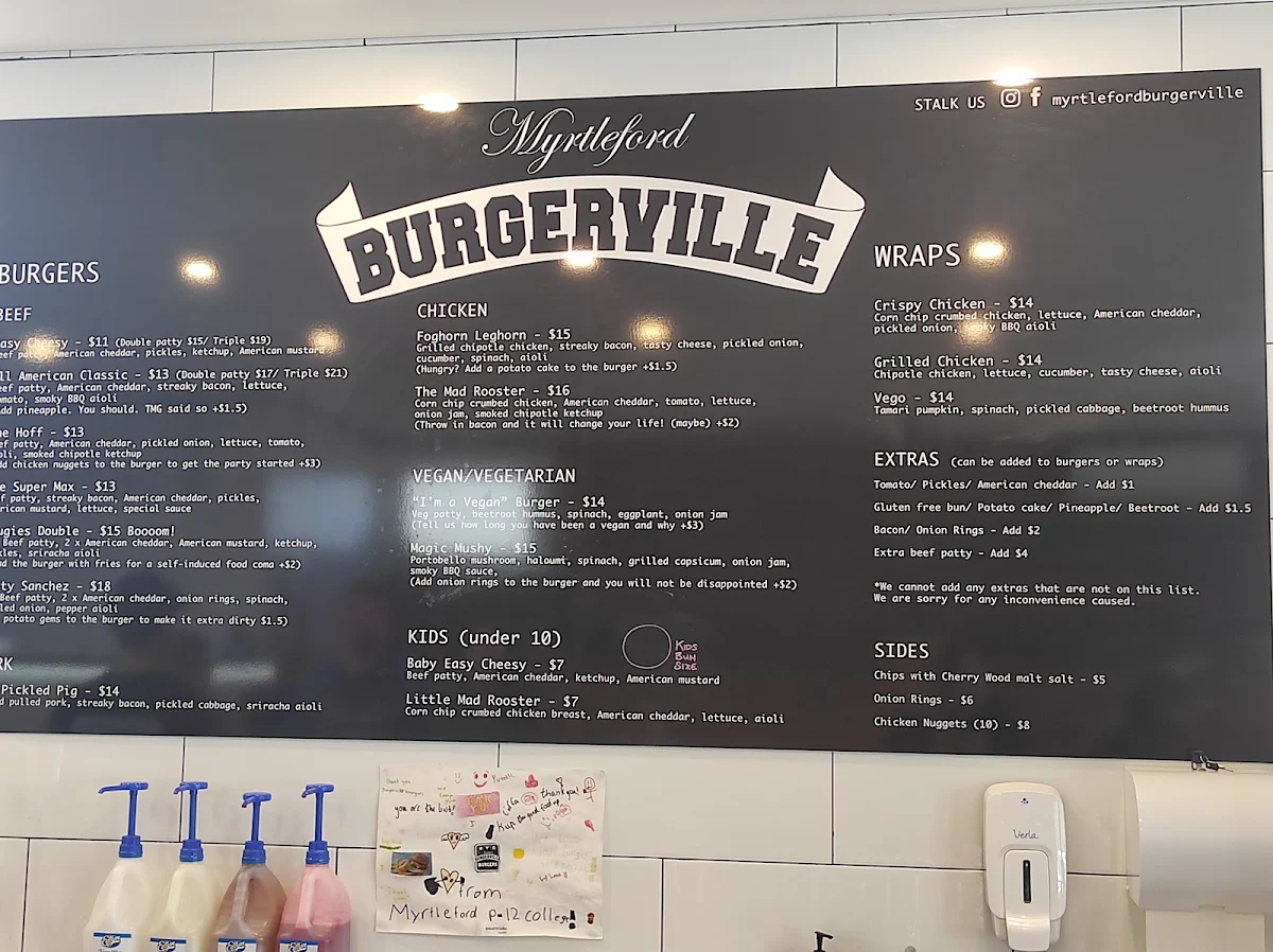 Menu, Jay's Burger Bar