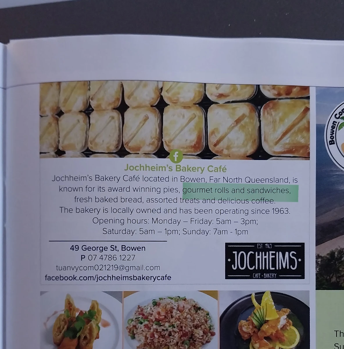 Menu, Jochheims Pies