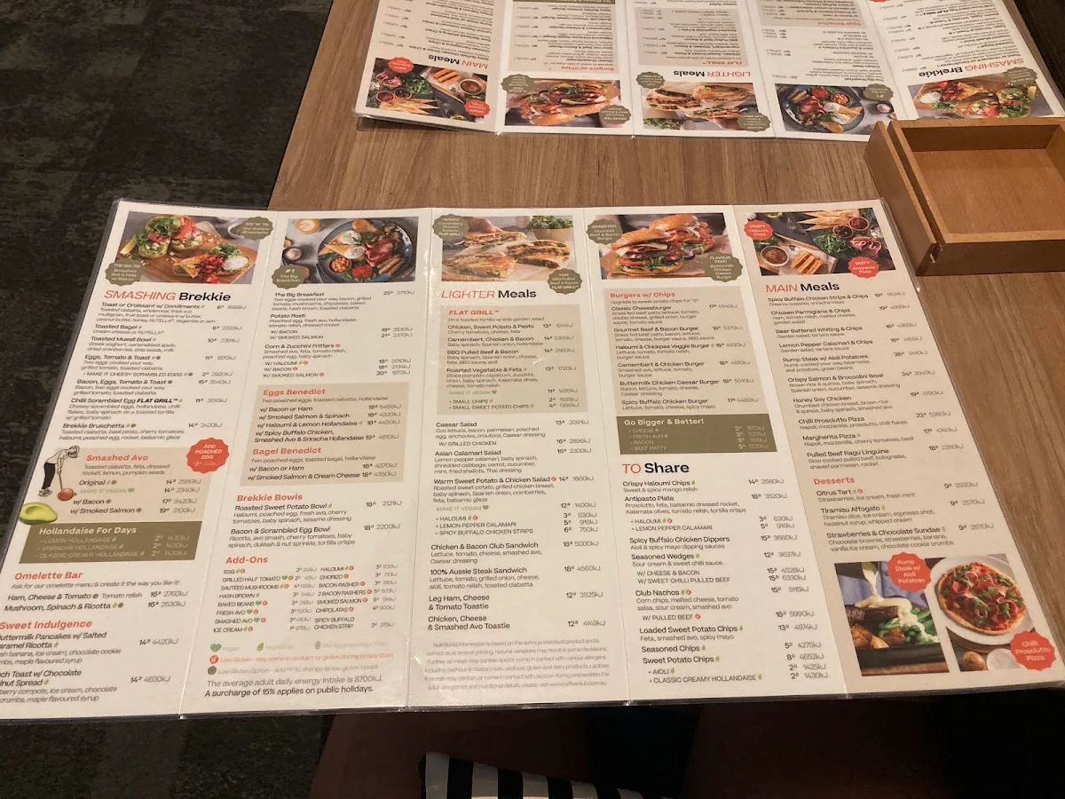 Menu, The Coffee Club Café - Nepean River