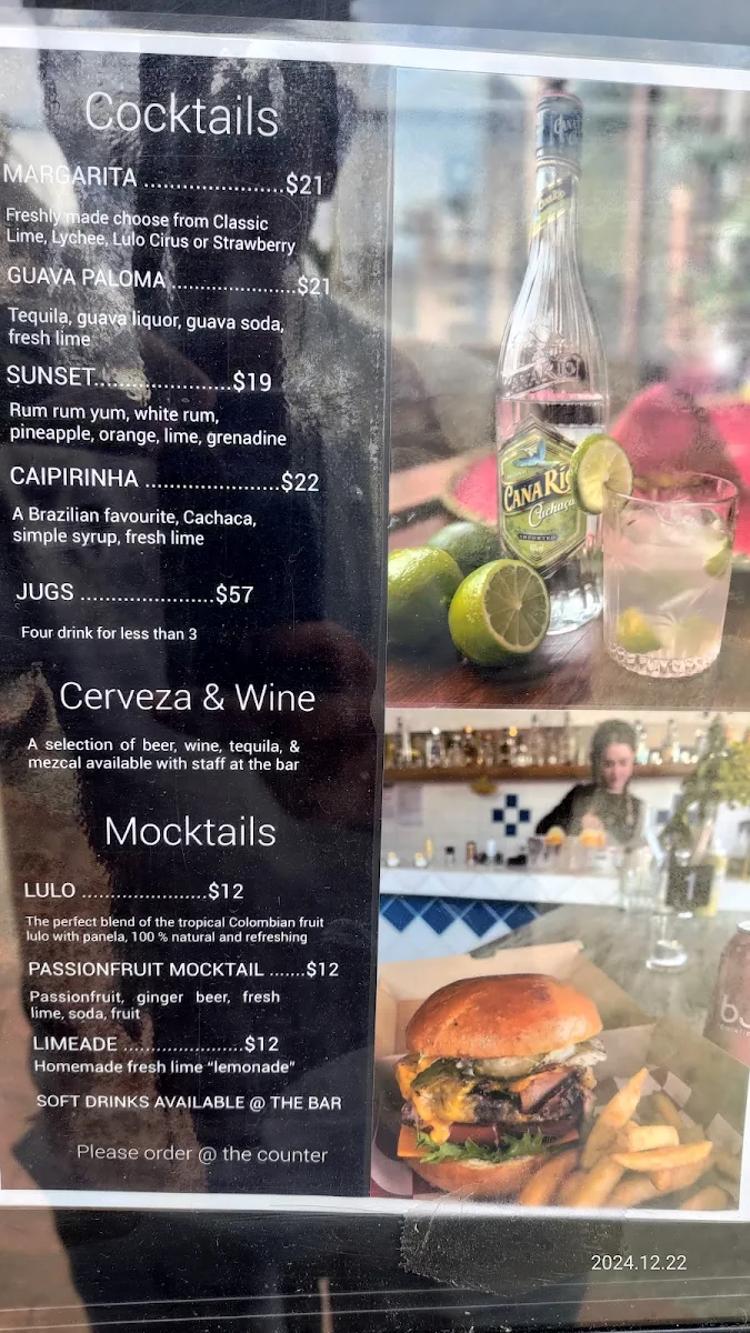 Menu, Los Fridays Cocina