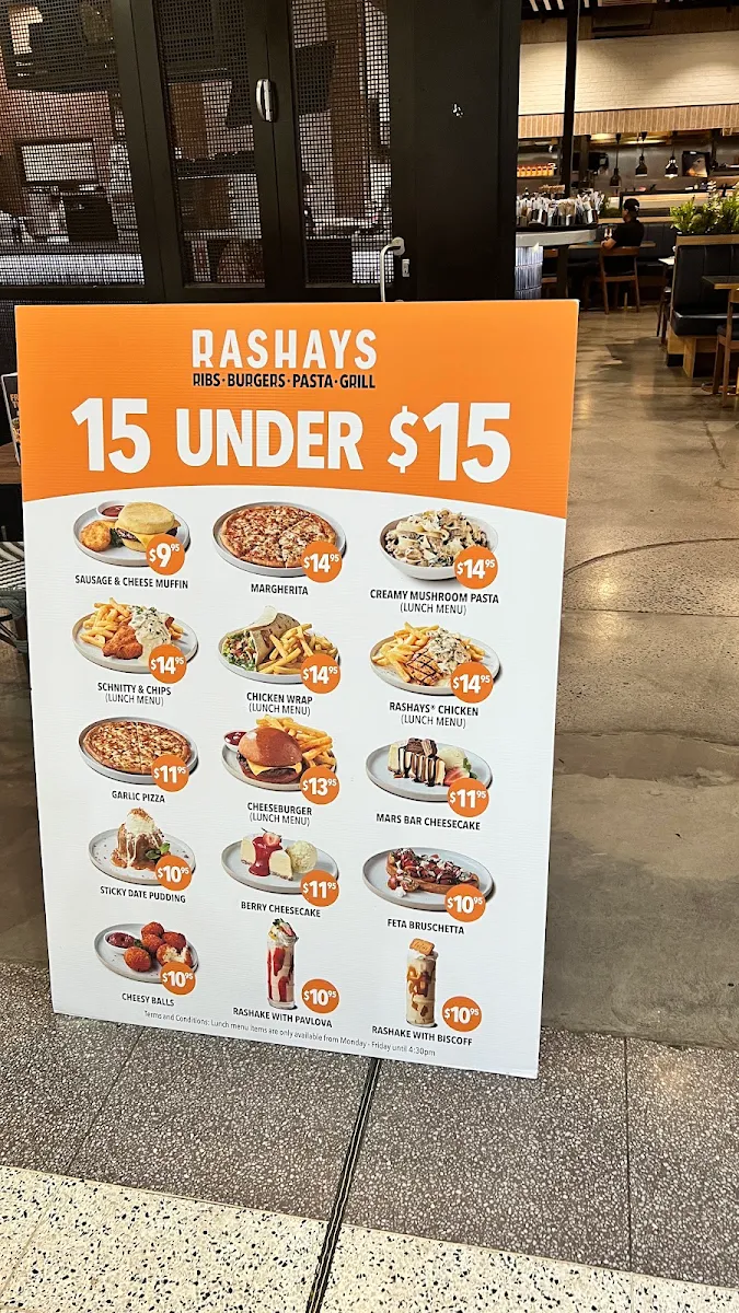 Menu, RASHAYS - Sunshine