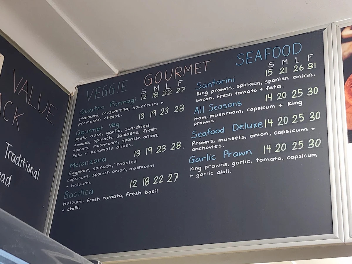 Menu, Pizza Plus 1