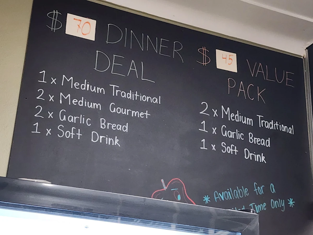 Menu, Pizza Plus 1