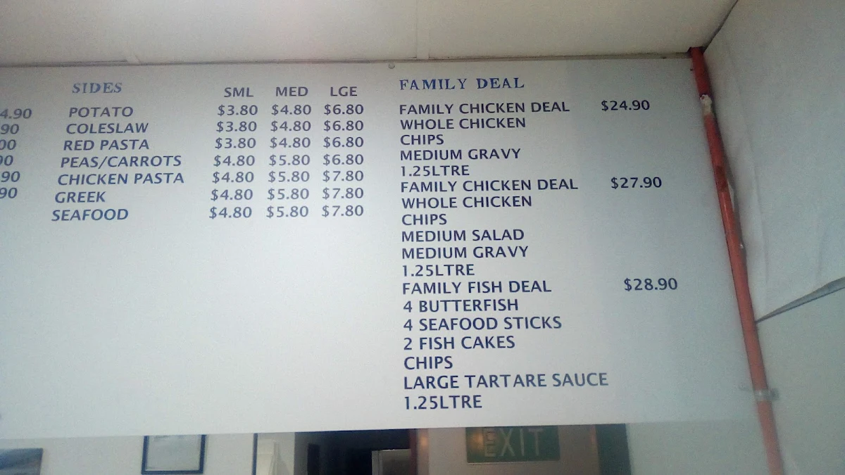 Menu, Farah Fast Food