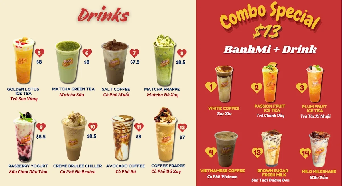 Menu, Papa BanhMi