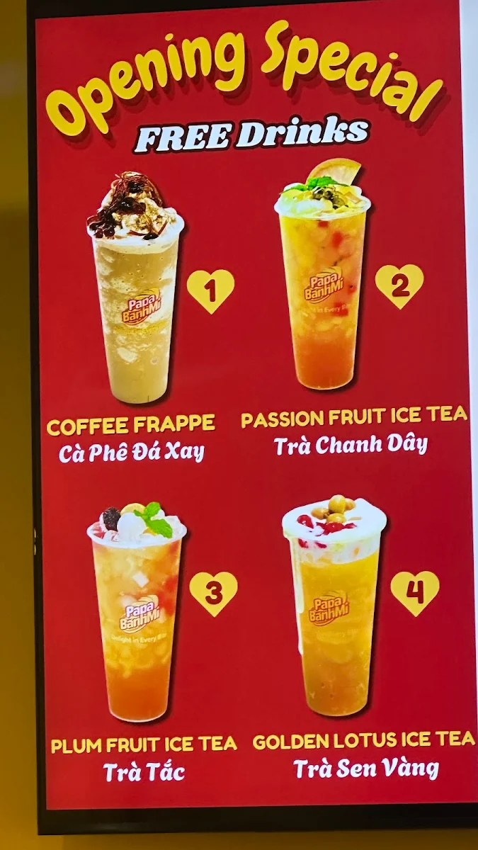 Menu, Papa BanhMi
