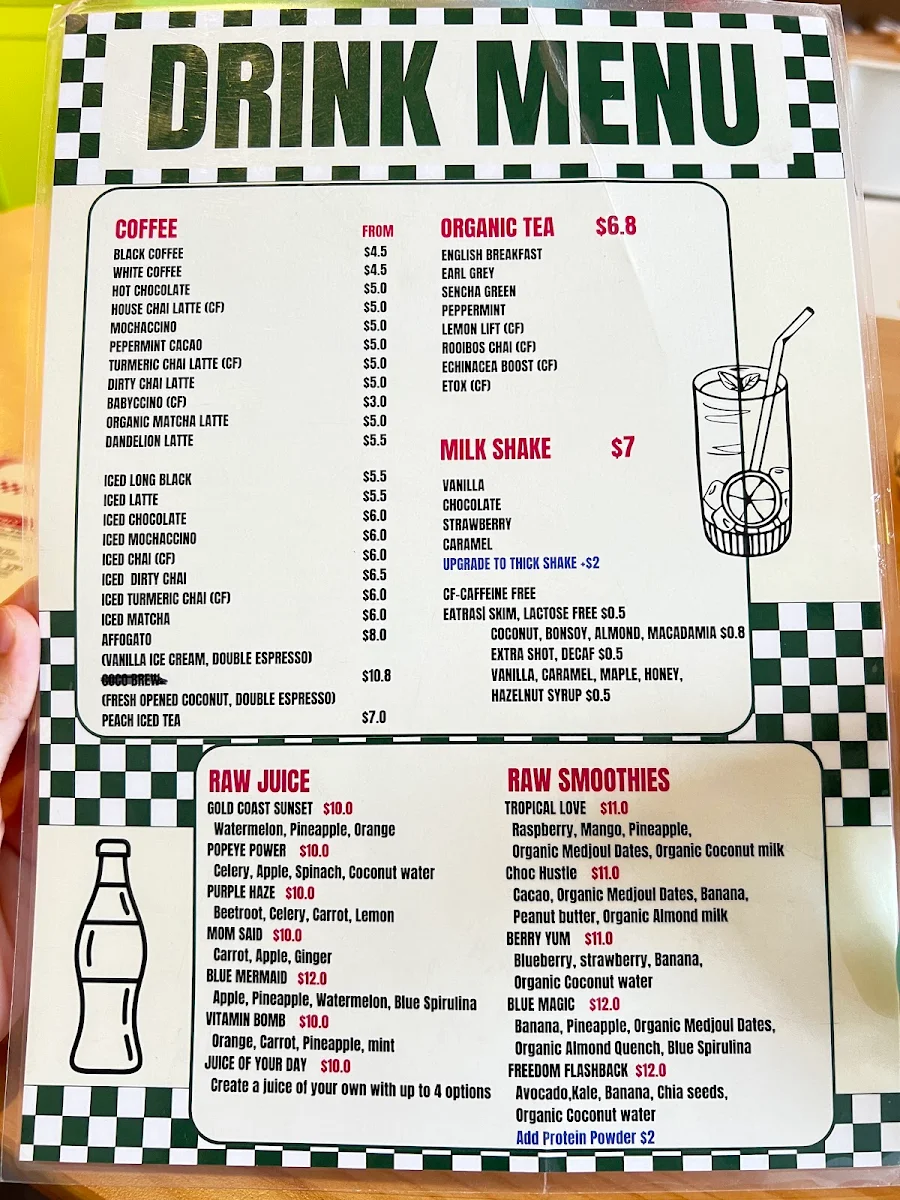 Menu, SeeYo Cafe & Bakery