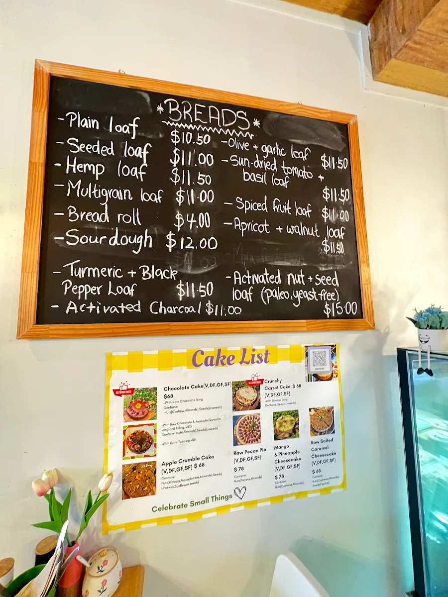 Menu, SeeYo Cafe & Bakery