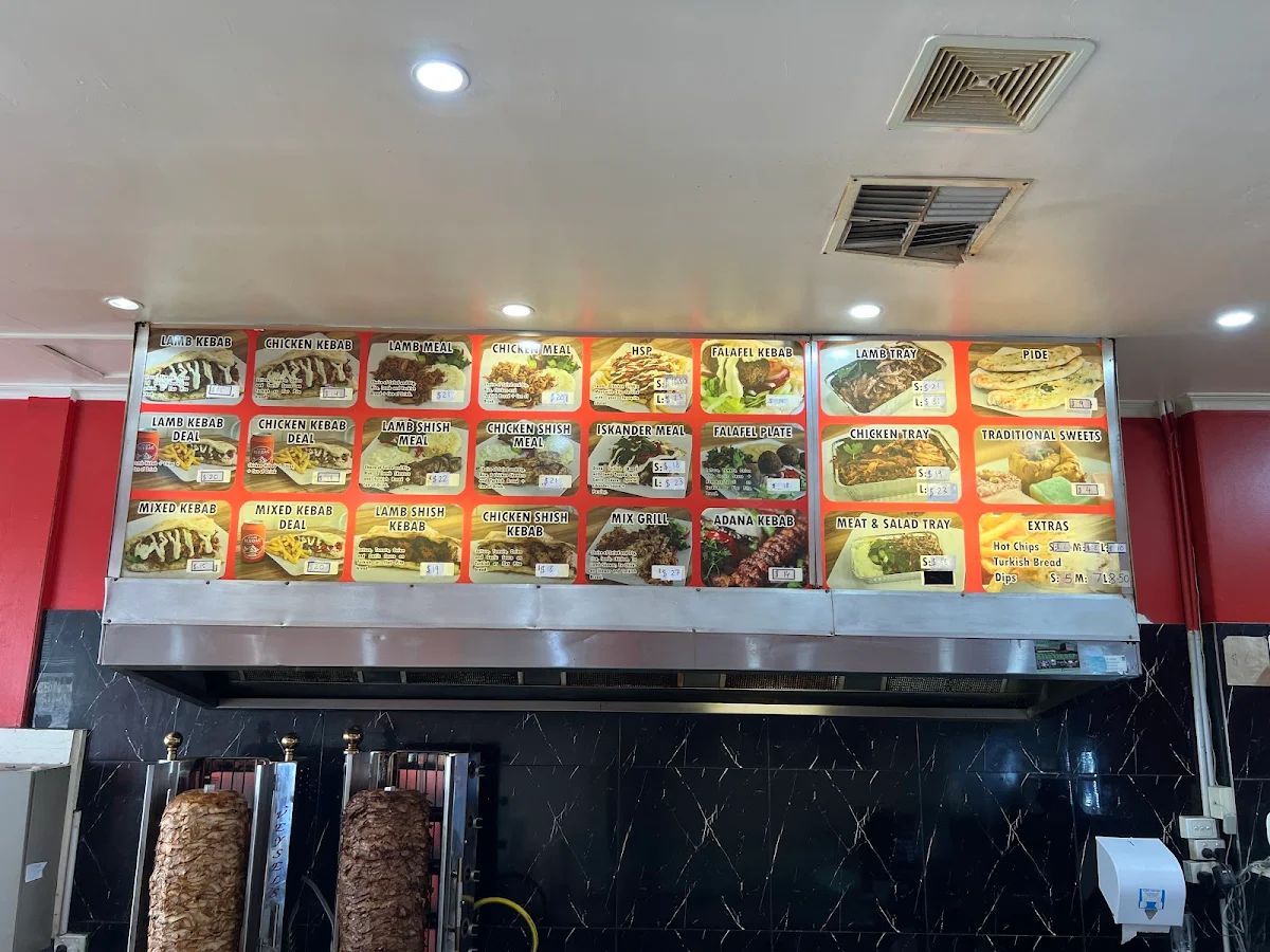Menu, Chelsea Kebab House