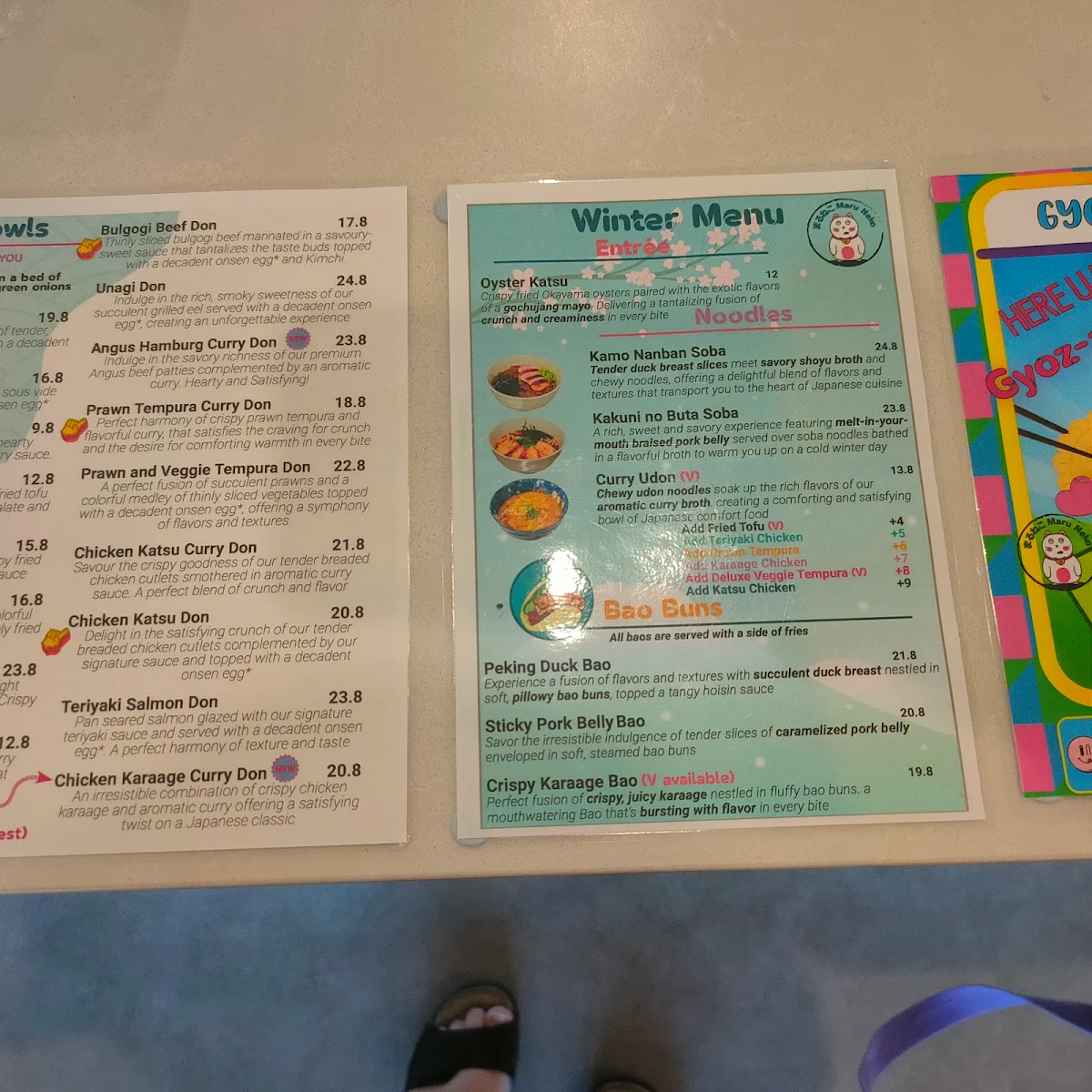 Menu, Maru Neko