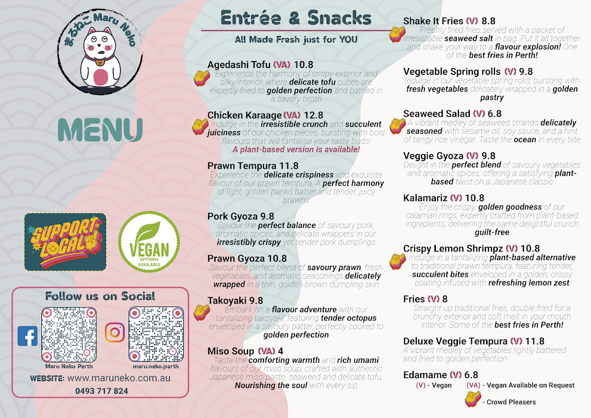 Menu, Maru Neko