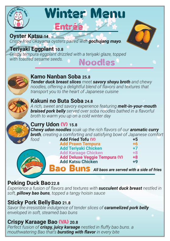 Menu, Maru Neko