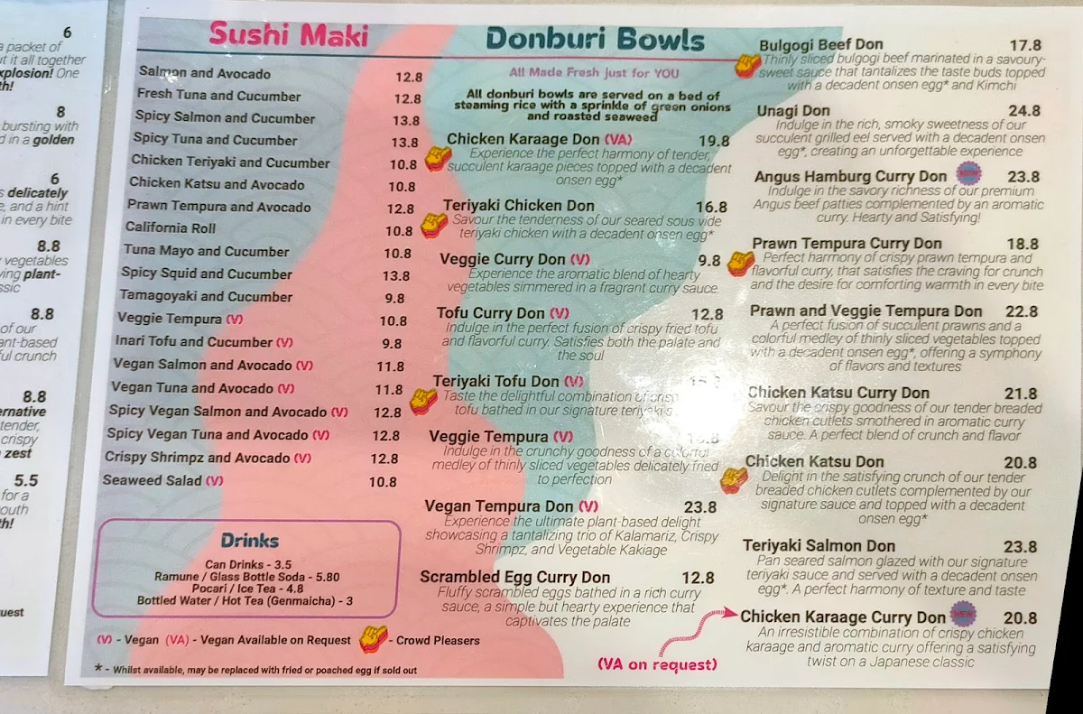 Menu, Maru Neko