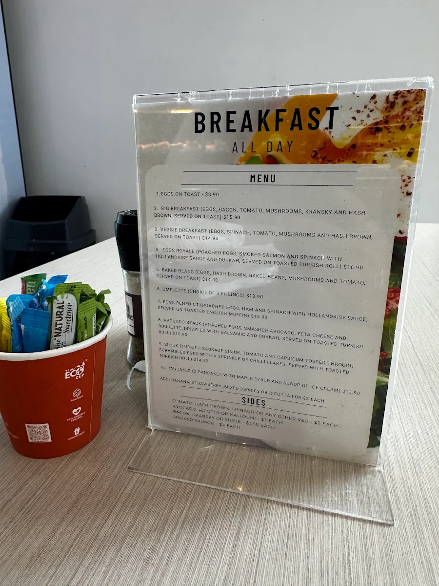 Menu, JOJOS on NORTHGATE