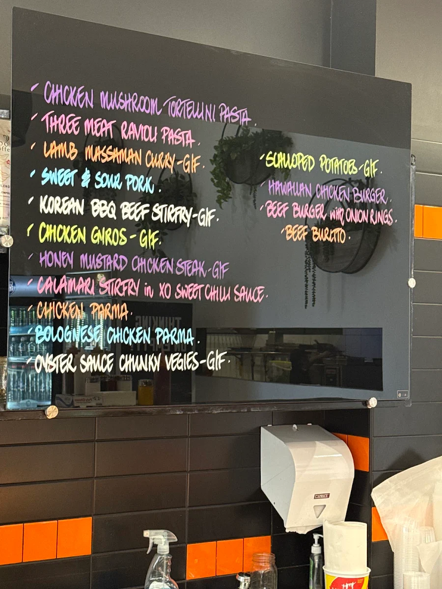 Menu, JOJOS on NORTHGATE