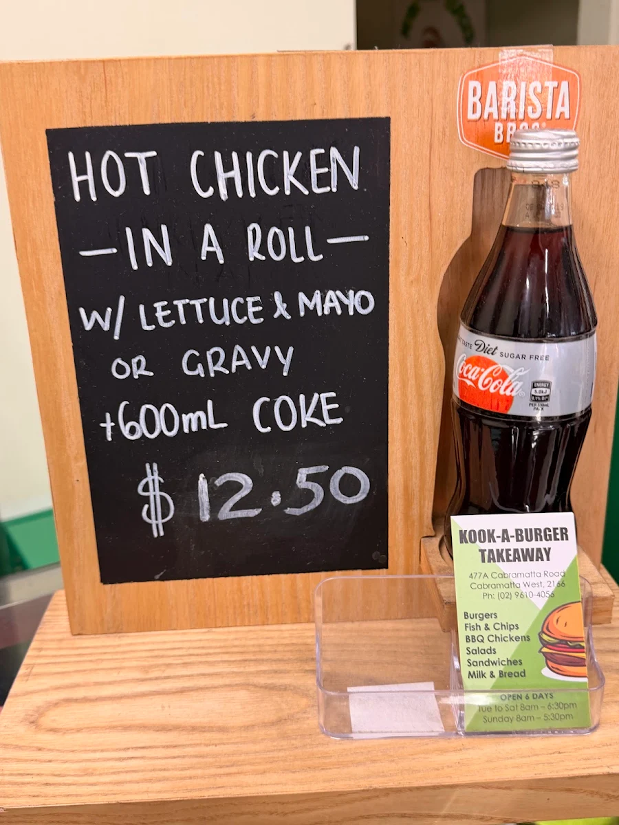 Menu, Kook-A-Burger