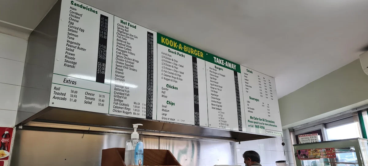Menu, Kook-A-Burger