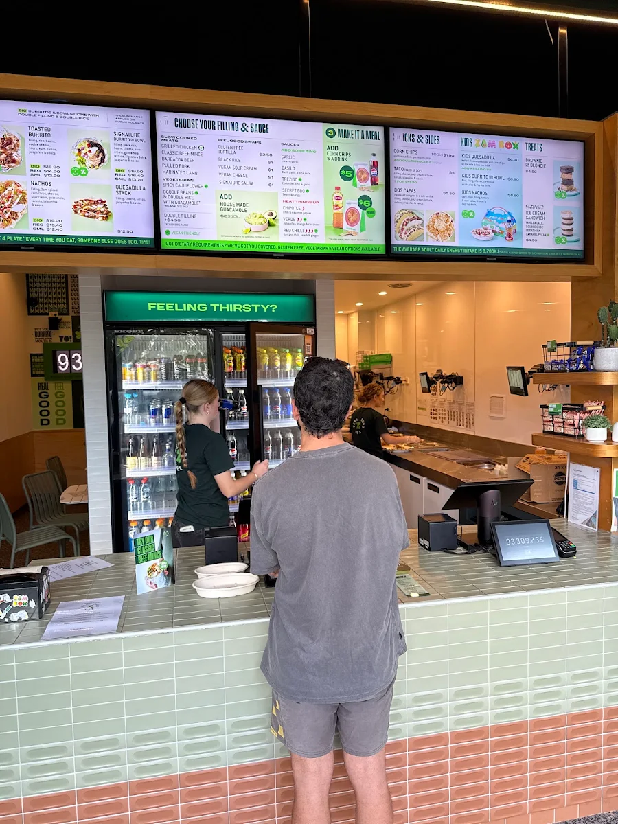 Menu, Zambrero Coolum