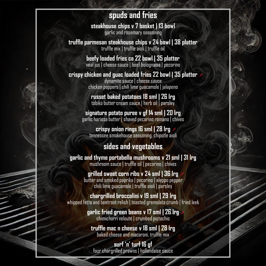Menu, Elements Brasserie Belmore