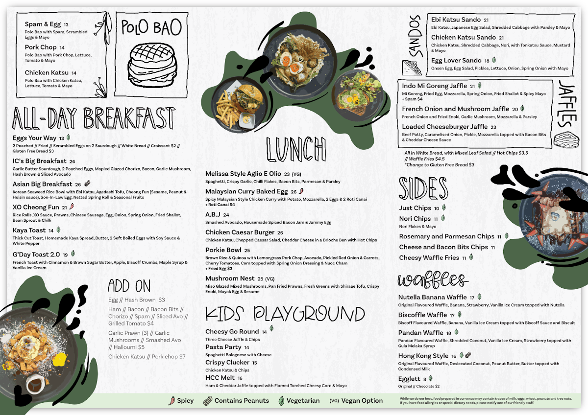Menu, inked cup