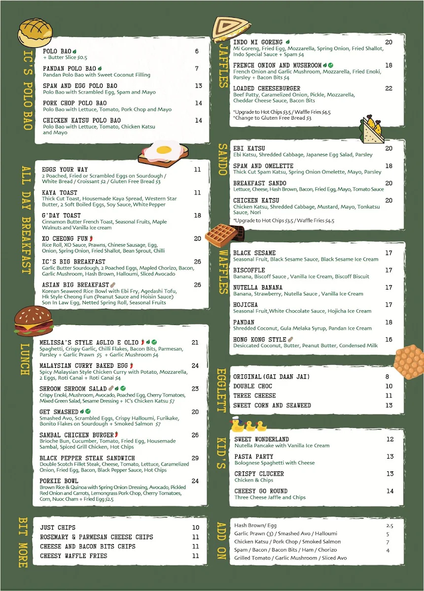 Menu, inked cup