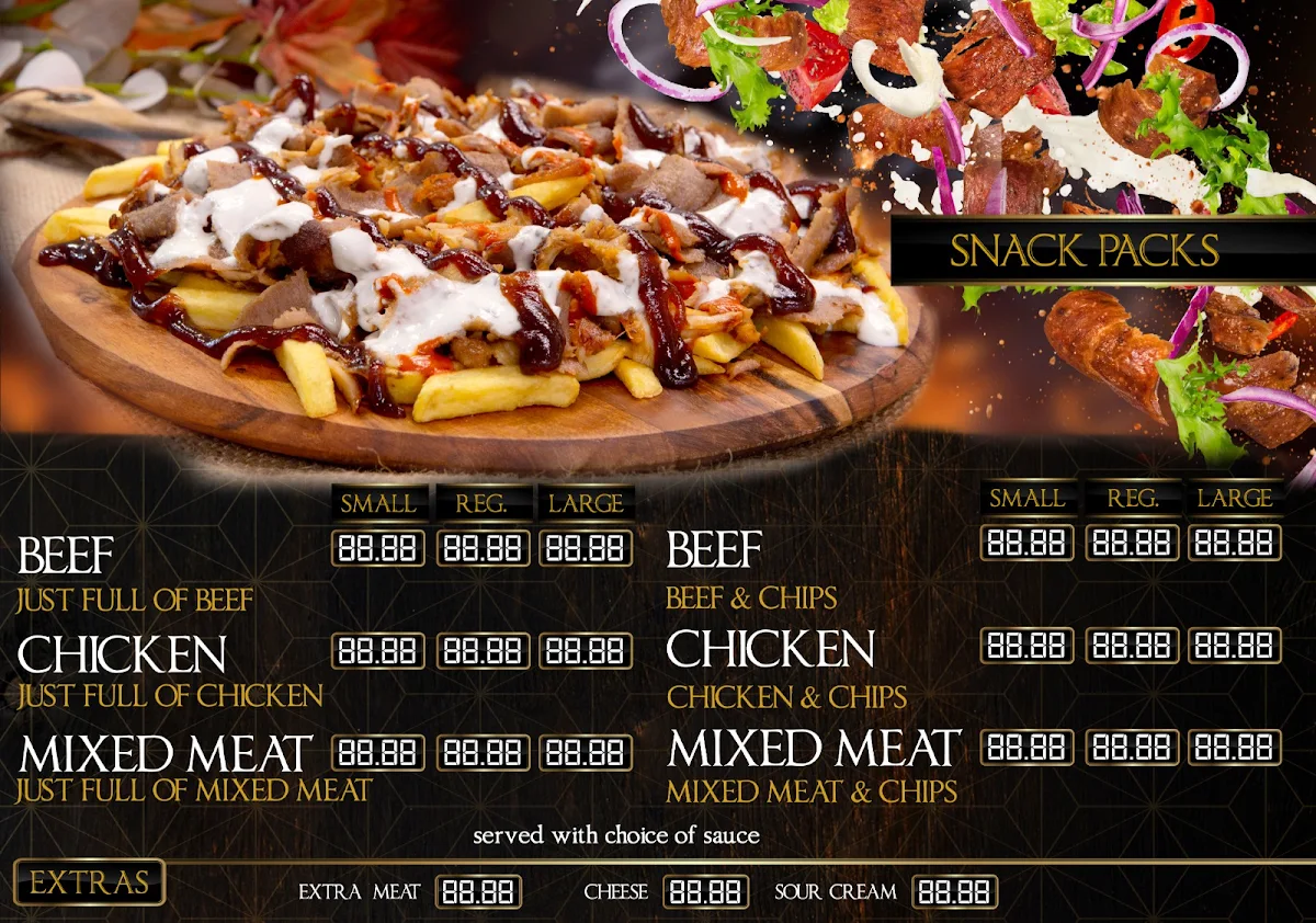 Menu, Makara Kebab & Grill