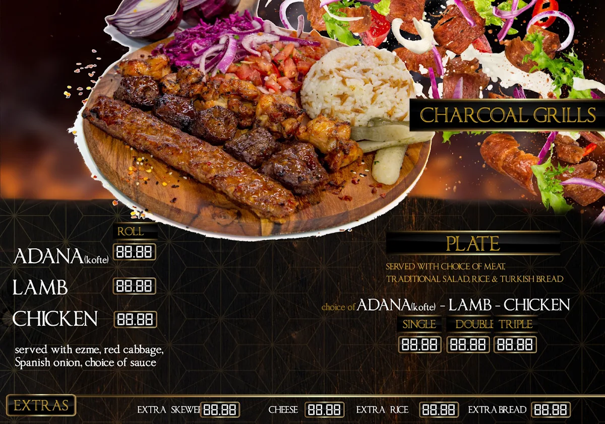 Menu, Makara Kebab & Grill