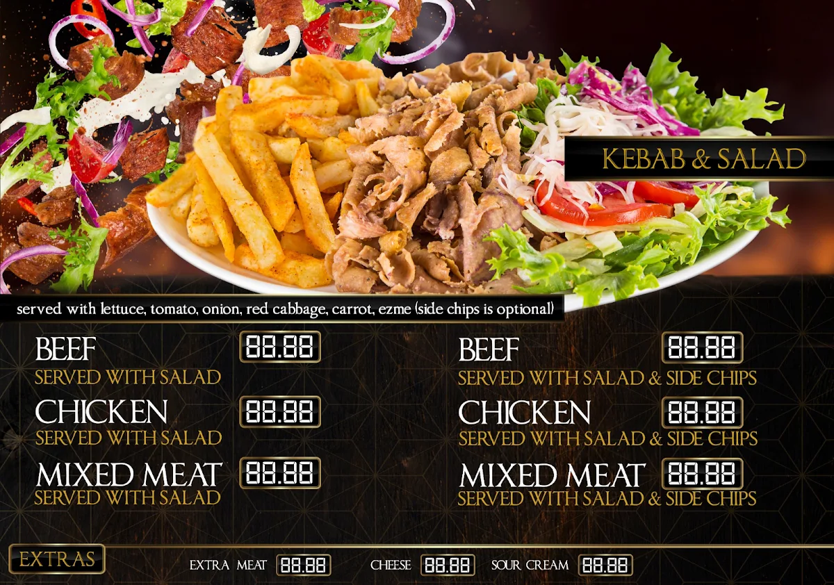 Menu, Makara Kebab & Grill