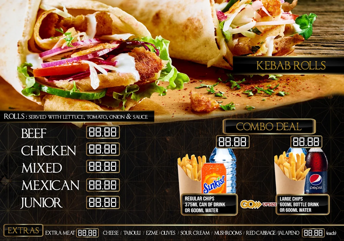 Menu, Makara Kebab & Grill