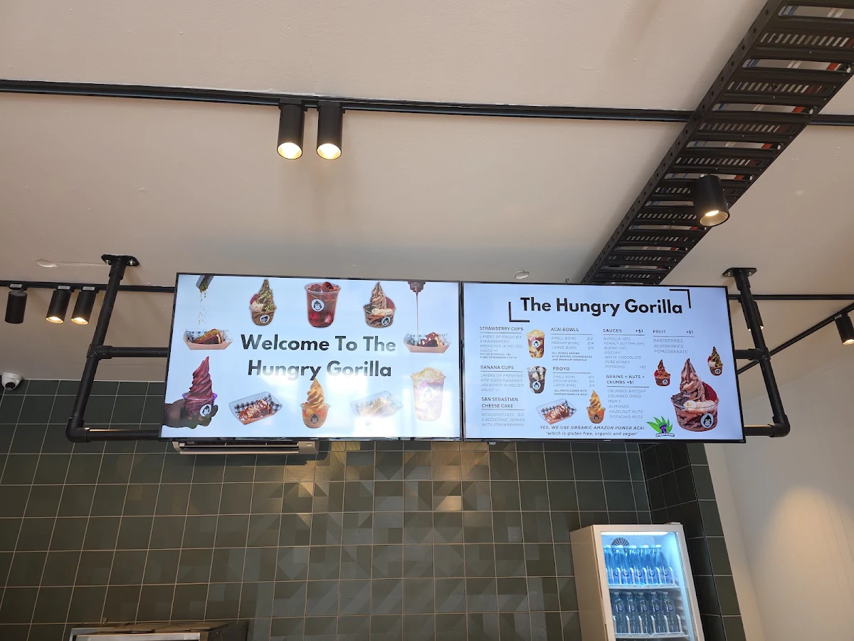 Menu, The Hungry Gorilla