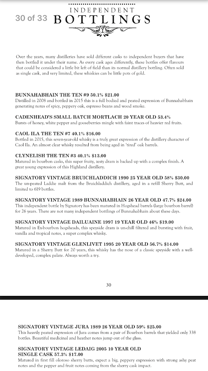 Menu, 1806