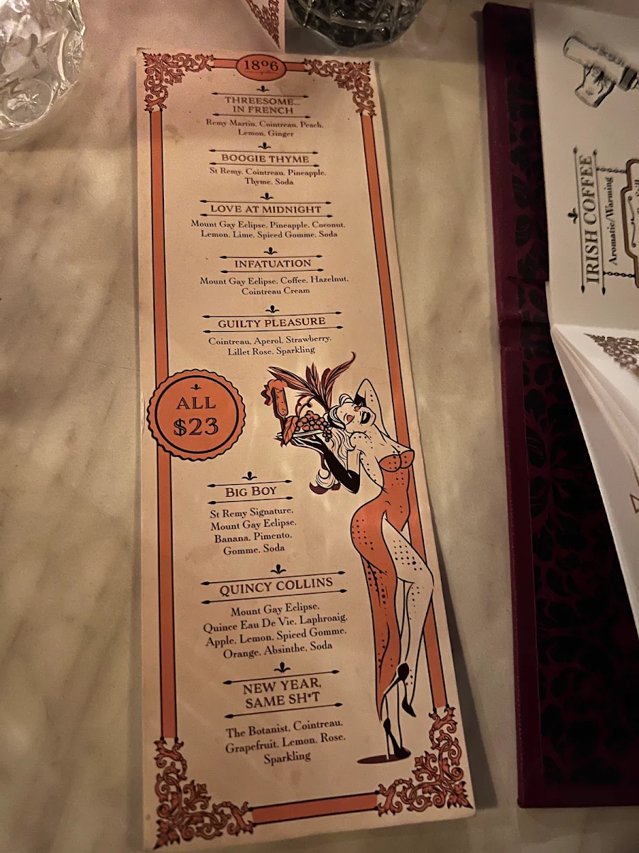 Menu, 1806