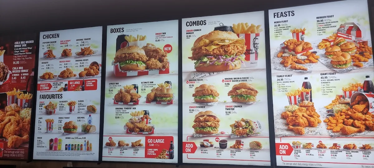 Menu, KFC Carrum Downs