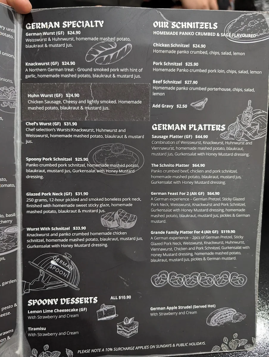 Menu, German Spoon