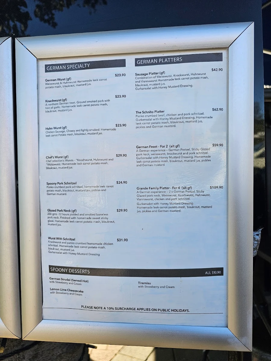 Menu, German Spoon