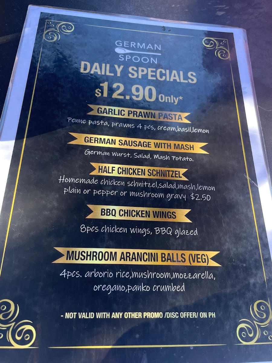 Menu, German Spoon