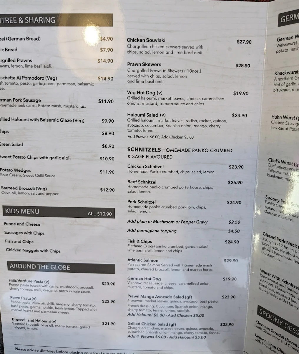 Menu, German Spoon